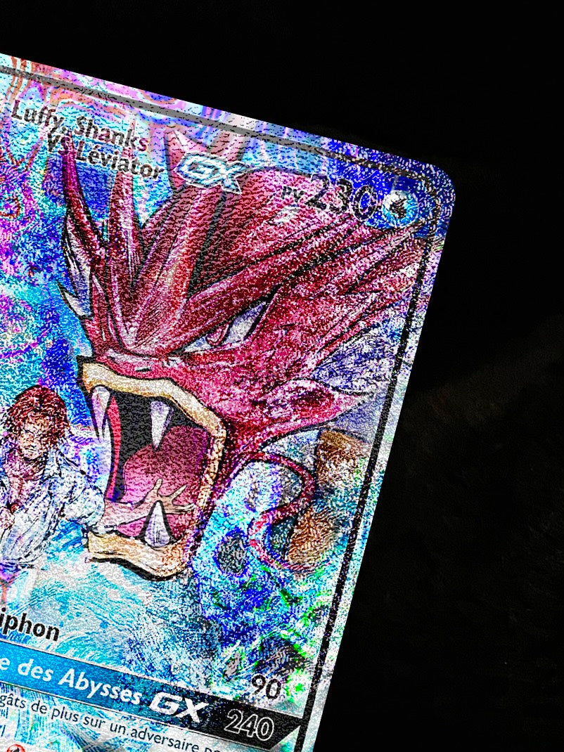 CARTE POKÉMON X ONE PIECE / SOUS BOITIER / AVEC NUMERO DE SÉRIE UNIQUE ET SIGNATURE